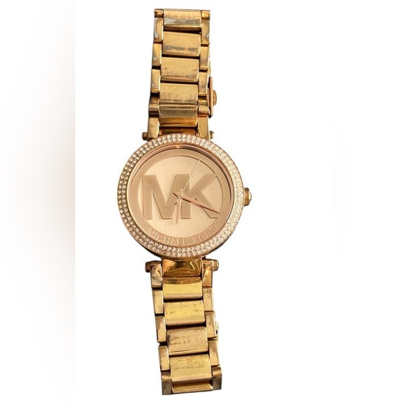 Women's Parker Rose Gold-Tone Stainless Steel Bracelet Watch 39mm MK5865 - Picture 2 of 11